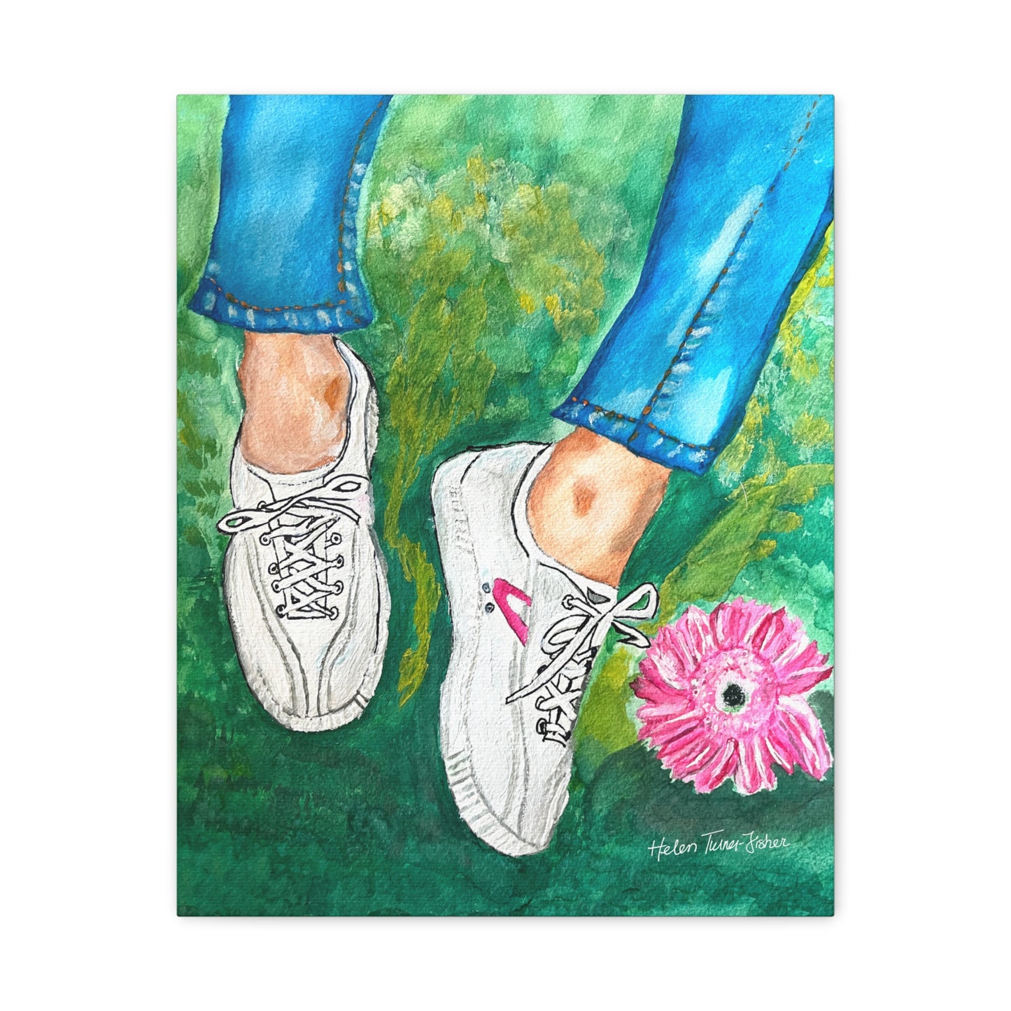 Fresh Kicks and Floral Vibes - Canvas Print