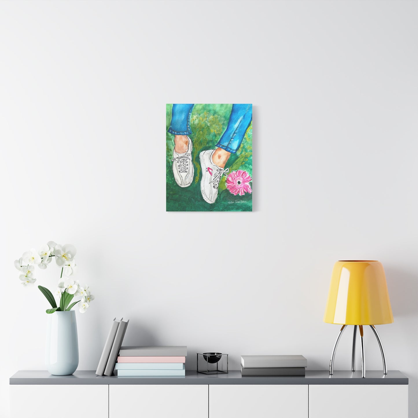 Fresh Kicks and Floral Vibes - Canvas Print