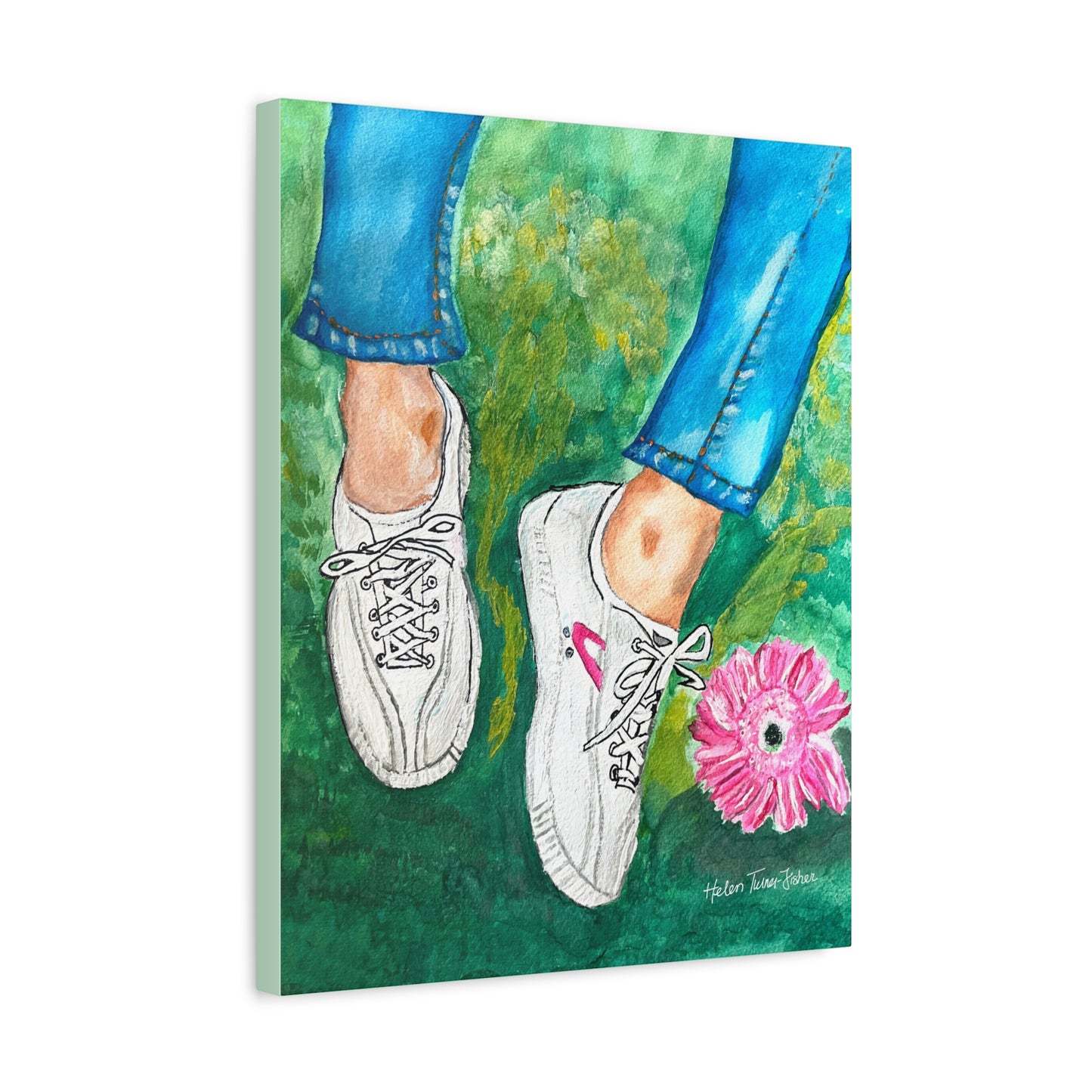 Fresh Kicks and Floral Vibes - Canvas Print