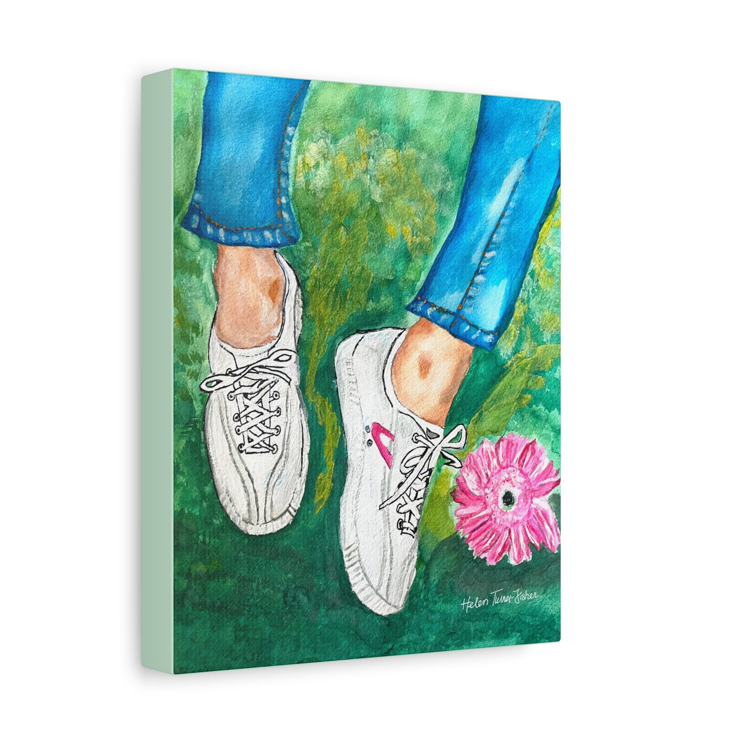 Fresh Kicks and Floral Vibes - Canvas Print