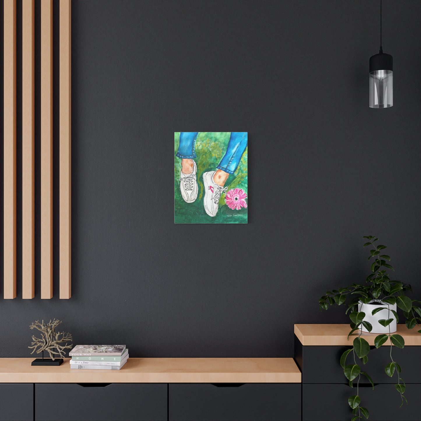 Fresh Kicks and Floral Vibes - Canvas Print