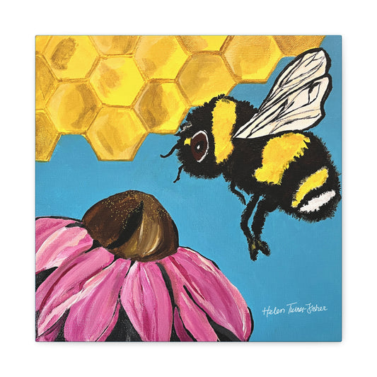 Flight of the Bumblebee – Matte Canvas Print by Helen Turner-Fisher
