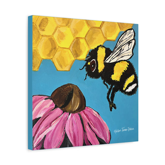 Flight of the Bumblebee – Matte Canvas Print by Helen Turner-Fisher