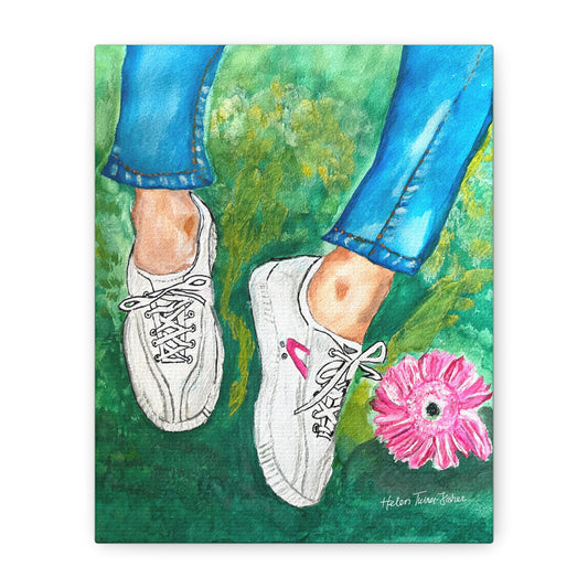 Fresh Kicks and Floral Vibes - Canvas Print