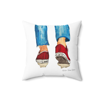 Timeless Stride – Watercolour Art Pillow by Helen Turner-Fisher