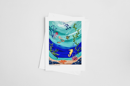 Aquatic Dreamscape - Greeting Card