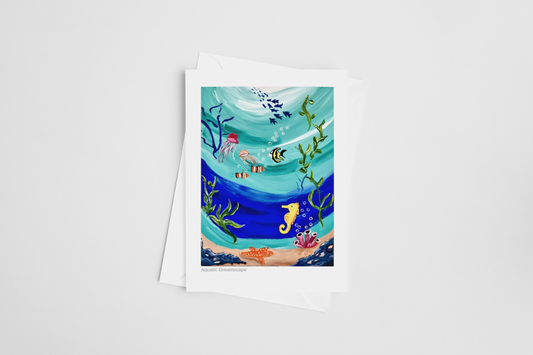 Aquatic Dreamscape - Greeting Card