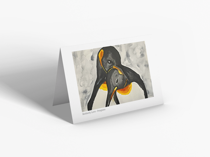 Motherly Love - Penguins - Greeting Card