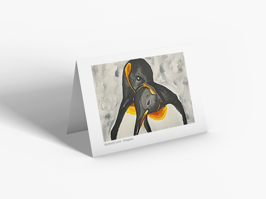 Motherly Love - Penguins - Greeting Card