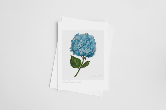 Pleasing Hydrangea Petals - Greeting Card