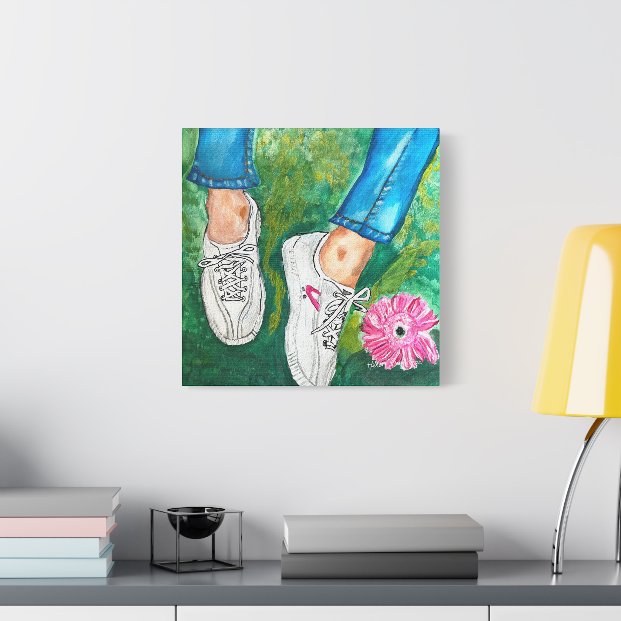 Fresh Kicks and Floral Vibes - Canvas Print - Image 11