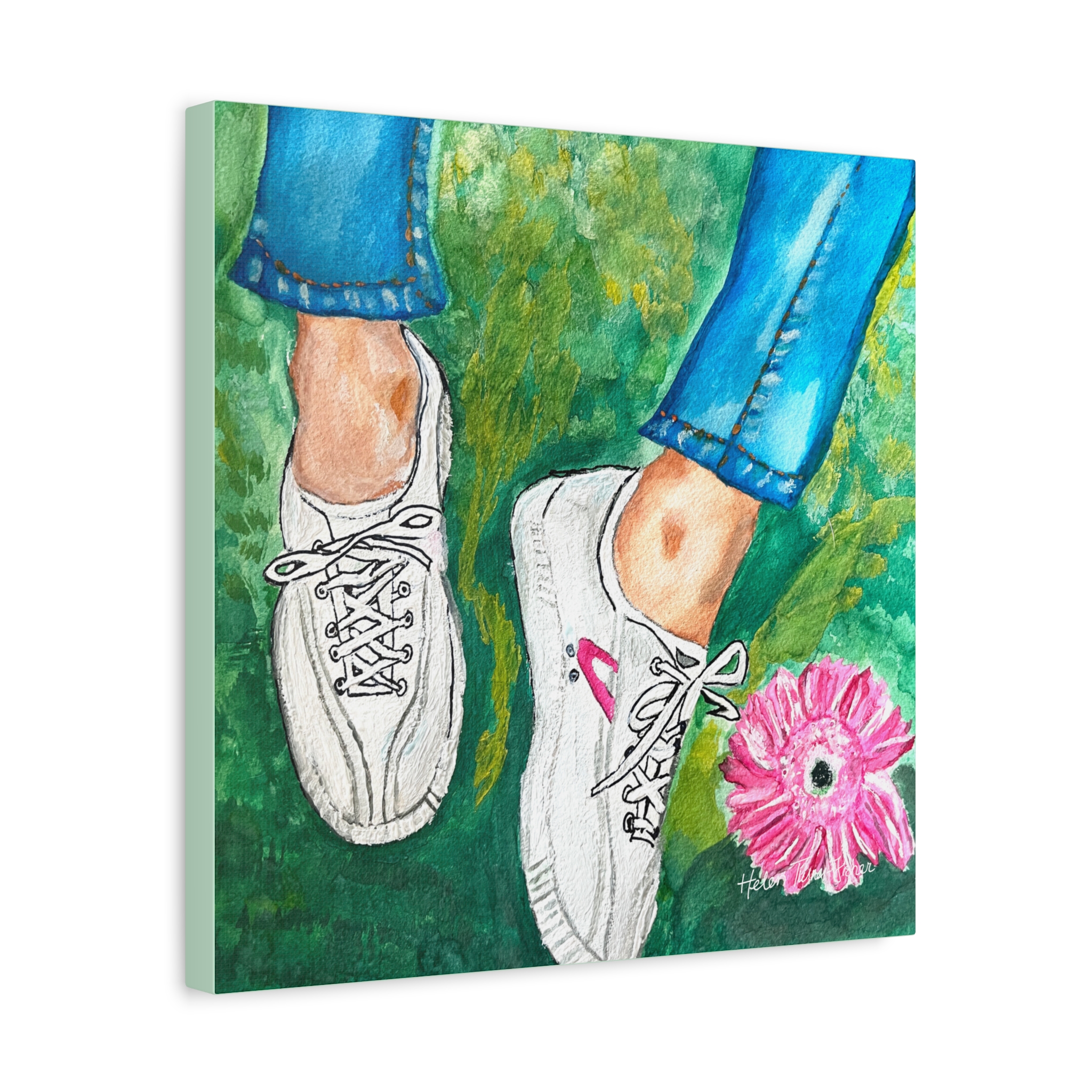 Fresh Kicks and Floral Vibes - Canvas Print - Image 10