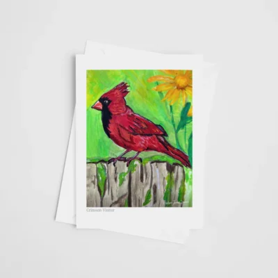 Crimson Visitor - Greeting Card - Image 2