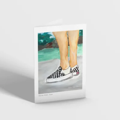 off the wall vans greeting card