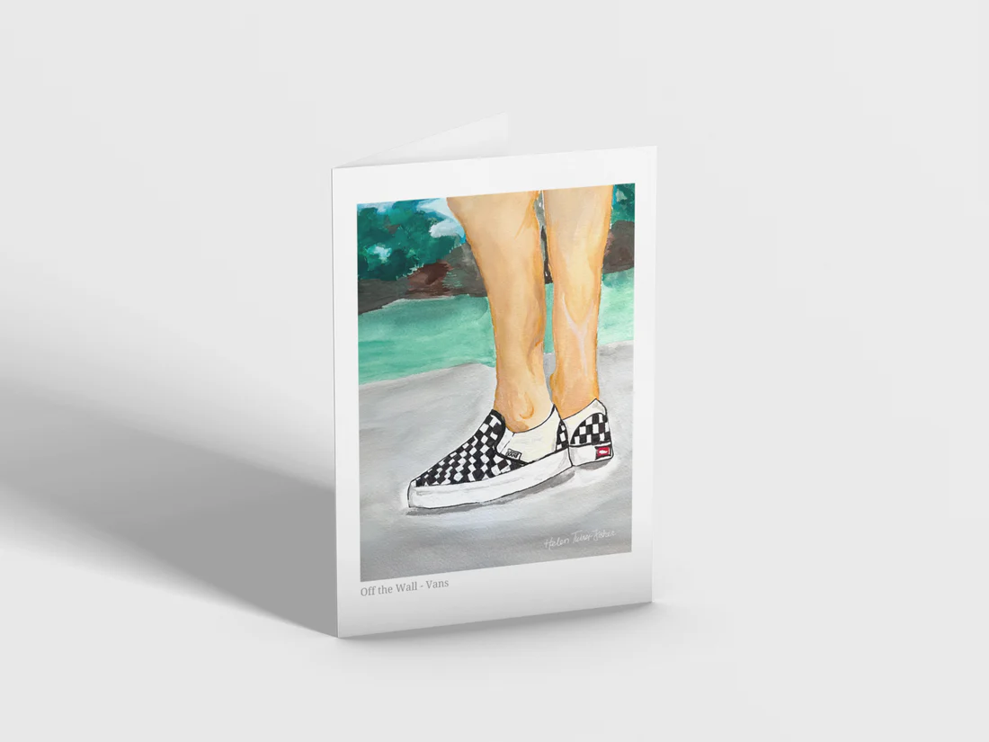off the wall vans greeting card