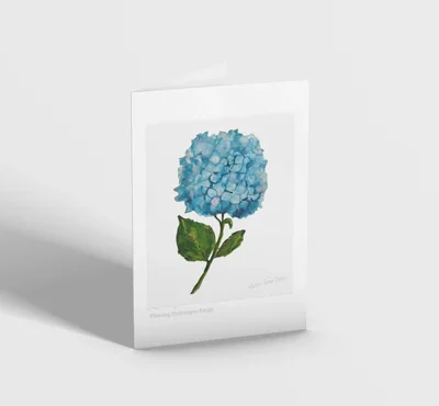 Pleasing Hydrangea Petals - Greeting Card