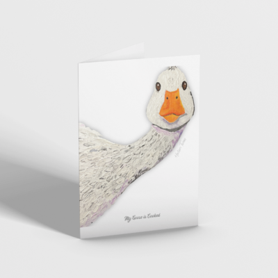 my goose is cooked greeting card by helen turner